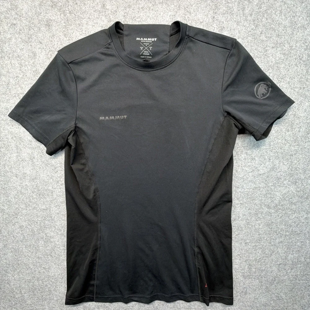 Mammut Polartec T Shirt Mens Small Black Technical Hiking Outdoor Top Base Layer